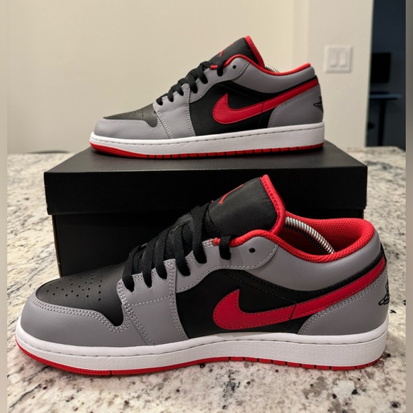 Nike Air Jordan 1 Low “Cement Fire Red” - Picture 2 of 8